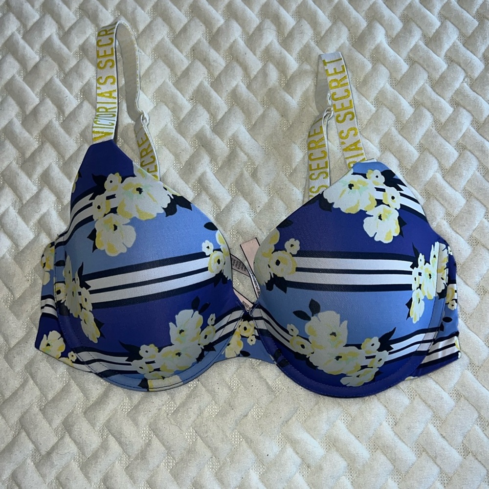 Victorias Secret Push Up Bra, floral print, size 34D
